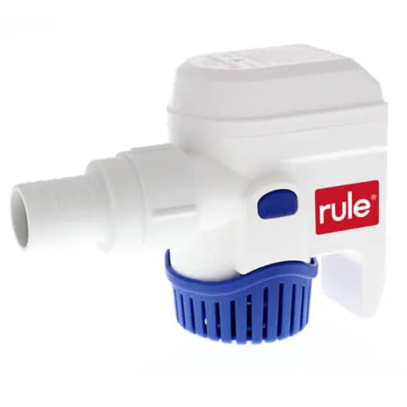 Rule-Mate Automatic Submersible Bilge Pumps 12V RM1100B- 1100 GPH with Auto Sense Intelligence - Thermal Cut-Off & Backflow Prevention - Compact Design for Boats - Easy Install Threaded Discharge - Image 1